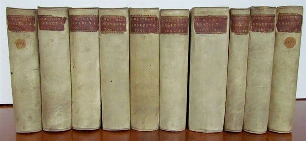 1698-1710 10 VOLUMES HISTORY OF LAW VELLUM BOUND BY ANTONIUS MATTHAEUS ANTIQUE