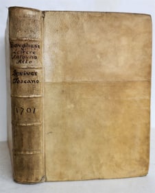 1701 LETTERE DEL SIG. DIOMEDE BORGHESI ANTIQUE VELLUM BINDING IN ITALIAN