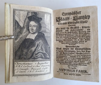 1723 EUROPAISCHEN STAATS-CANTZLEY ANTIQUE VELLUM BOUND