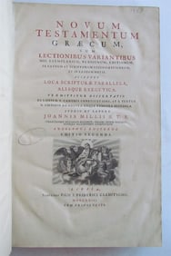 1723 GREEK BIBLE MASSIVE FOLIO ANTIQUE NOVUM TESTAMENTUM GRAECUM NEW TESTAMENT