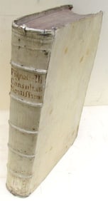 1723 VELLUM BOUND FOLIO THEOLOGY BY JACOBI PIGNATELLI ANTIQUE ATTRACTIVE BINDING