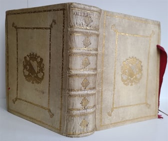 1726 VALERIUS MAXIMUS DICTORUM FACTORUMQUE MEMORABILIUM ANTIQUE VELLUM BINDING