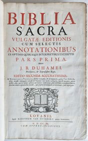 1740 BIBLE ILLUSTRATED ANTIQUE MASSIVE FOLIO IN LATIN