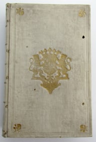 1761 CICERO RHETORICORUM AD HERENNIUM SCHIEDAM COAT OF ARMS VELLUM BOUND ANTIQUE