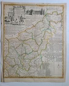 1764 ACCURATE MAP OF THE COUNTY OF NORTHAMPTON ANTIQUE 17.5 X 21.5" 18TH CENTURY