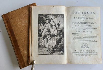 1777 PERU HISTORY 2 VOLUMES ANTIQUE LES INCAS DESTRUCTION DE L'EMPIRE DU PEROU