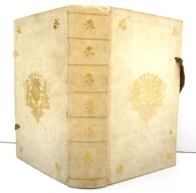 1778 AESOP FABLES ARMORIAL VELLUM BINDING ANTIQUE PHAEDRUS FABULARUM AESOPIARUM