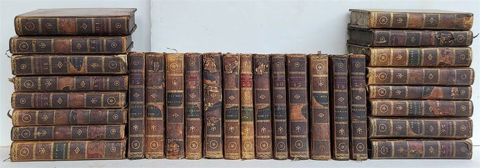 1793 WORKS OF J.J. ROUSSEAU 29 VOLUMES ANTIQUE FRENCH 18TH CENTURY ILLUSTRATED