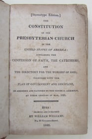 1822 CONSTITUTION OF PRESBYTERIAN CHURCH IN USA ANTIQUE UTICA NY AMERICANA