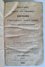 1826 HISTORY OF ORIGIN OF DOCTRINE OF UNIVERSAL SALVATION ANTIQUE AMERICANA