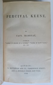 1856 PERCIVAL KEENE BY CAPT. MARRAYT ANTIQUE ADVENTURE NOVEL