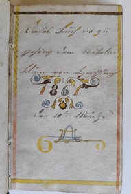 1861 GERMAN MANUSCRIPT PRAYER BOOK ANTIQUE 195 PAGES