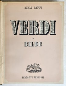 1941 VERDI IM BILDE BY CARLO GATTI ANTIQUE ILLUSTRATED FOLIO