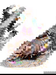 A MEISSEN FIGURES THE GERMAN BACCHUS MODEL D 13, JOHANN C. SCHOENHEIT, CA 1880