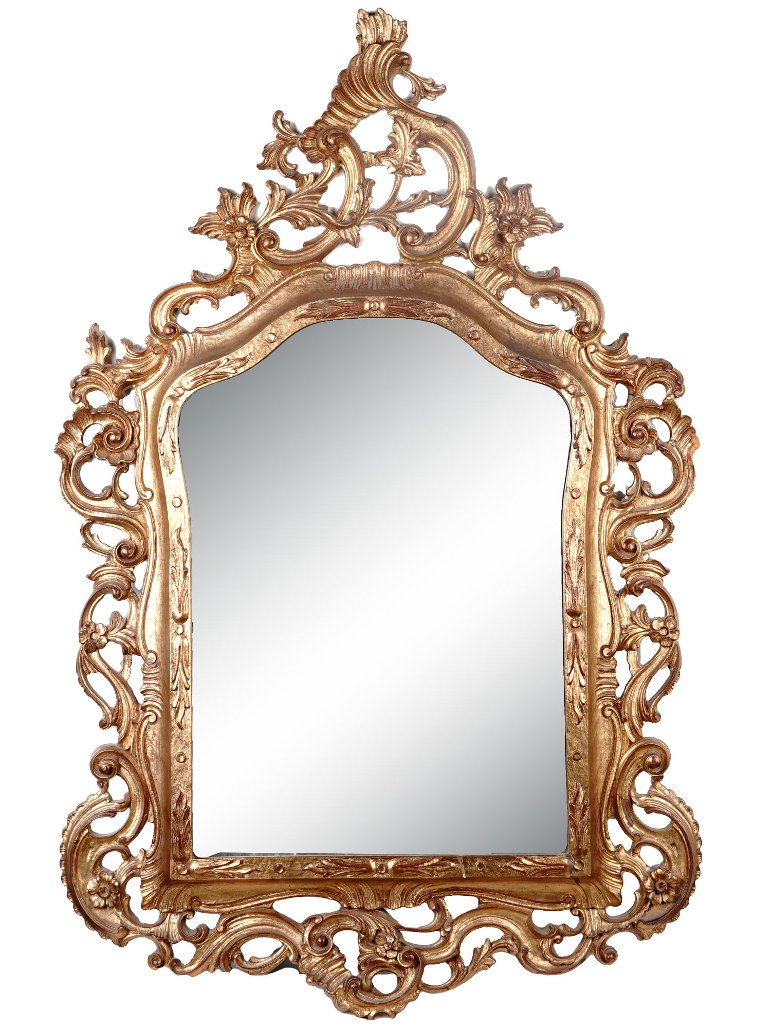 A LARGE LOUIS XVI STYLE MIRROR IN GILT WOOD FRAME, 19TH CENTURY (1 of 2)