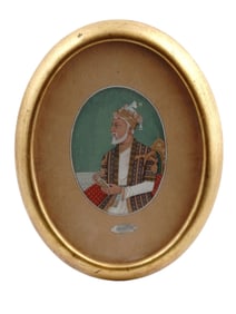 AN INDIAN MINIATURE PAINTING ON PAPER, 19TH CEN.