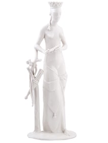 A NYMPHENBURG PORCELAIN 'INDIANERIN' FIGURINE, GERMANY, EARLY 20TH CEN.