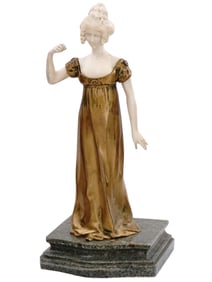 A SIGNED FRENCH BRONZE FEMALE FIGURE BY L. SOSSON