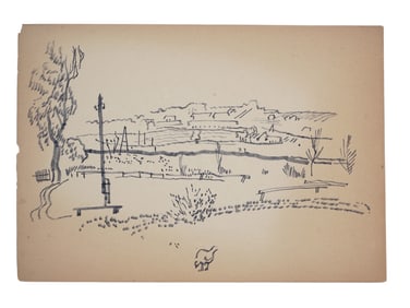 A BORIS SVESHNIKOV, RUSSIAN, CHARCOAL ON PAPER DRAWING