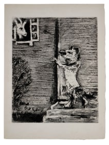 A MARC CHAGALL PRINT FROM THE 'LE FONTAINE FABLES' SERIES
