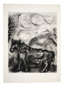 A MARC CHAGALL PRINT FROM THE 'LA FONTAINE'S FABLES' SERIES