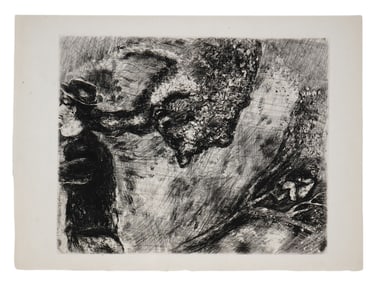 A MARC CHAGALL PRINT FROM THE 'LA FONTAINE'S FABLES' SERIES