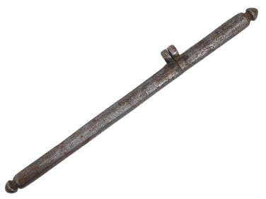 AN ENGRAVED TIBETAN IRON PEN CASE, 17TH C.