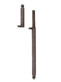 A TIBETAN ENGRAVED IRON PEN-CASE, 16-17 CC.