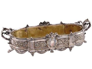 A FRENCH SILVER-PLATED BRONZE NEOCLASSICAL CENTERPIECE, CA. 1900