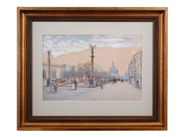 A KARL EDUARDOVICH GEFTLER, RUSSIAN, ST. PETERSBURG WATERCOLOR PAINTING