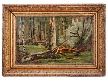 A YAKOV BROVAR, RUSSIAN, OIL ON CANVAS LANDSCAPE