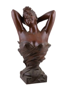 A NICOLAS MAYER (1852-1929), LE MATIN, FRENCH BRONZE SCULPTURE