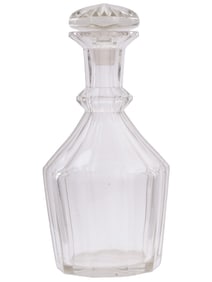 A CUT GLASS RUSSIAN LIQUOR DECANTER, 19TH C.