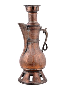 A CENTRAL ASIAN BUKHARIAN KUMGAN SAMOVAR, 19TH CEN.