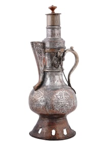 A CENTRAL ASIAN BUKHARIAN KUMGAN SAMOVAR, 19TH CEN.