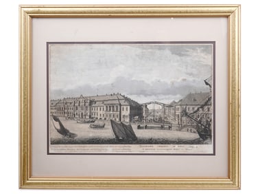 A JOHN BOWLES (1701-1799) ENGRAVING OF ST. PETERSBURG, RUSSIA, 18TH CENTURY