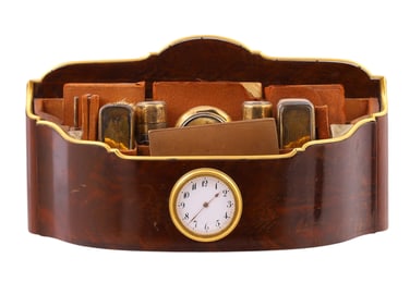 A G. KELLER ORGANIZER AND VANITY SET, MADE FOR A CAR MOUNTING