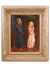 AN A. I. KORZUKHIN (1835-1894) OIL ON CANVAS RUSSIAN PAINTING