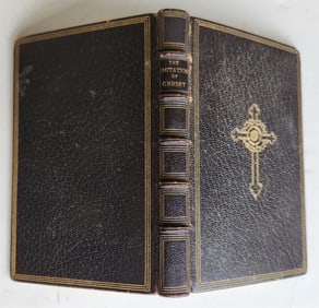 1908 IMITATION OF CHRIST THE ECCLESIASTICAL MUSIC SIGNED BINDING ANTIQUE