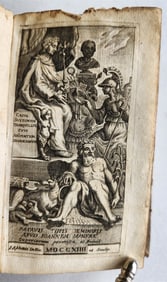 1714 CUM ANOTATION DIVERSORUM BY SUETONIUS ANTIQUE VELLUM BOUND