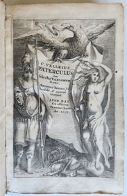 1653 ROMAN HISORY IN LATIN BY MARCUS VELLEIUS PATERCULUS ANTIQUE VELLUM BOUND
