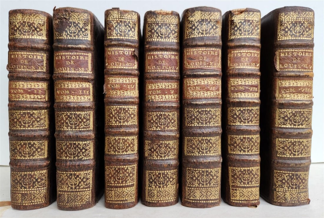 1722 HISTORY OF FRANCE UNDER KING LOUIS XIV ANTIQUE 7 VOLUMES (1 of 7)