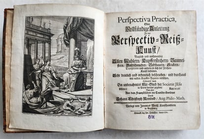 1710 DRAWING PERSPECTIVE FOR ARTISTS & ARCHITECTS ANTIQUE ILLUSTRATED 150 PLATES