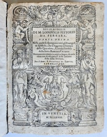 1578 ILLUSTRATED DELLE HOMELIE BY PITTORIO DA FERRARA ANTIQUE VELLUM BINDING