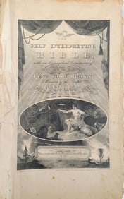 1820 JOHN BROWN BIBLE ENGLISH SELF-INTERPRETING ANTIQUE FOLIO AMERICANA NEW YORK