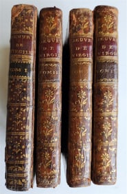 1751-1769 LES OEUVRES DE VIRGILE ANTIQUE 4 VOLUMES