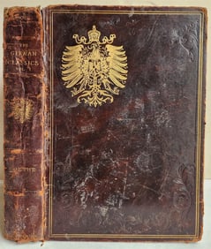 1913 BOOK SHAPE BOX SAFE CONTAINER GERMAN CLASSICS ANTIQUE GOETHE