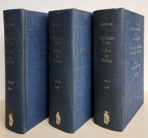 1974 AUTHOR-TITLE INDEX TO JOSEPH SABIN'S DICTIONARY OF BOOKS RELATED TO AMERICA