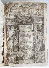 1649 CAPUCHIN ORDER CHRONICLES ANTIQUE VELLUM BOUND MADRID IN SPANISH