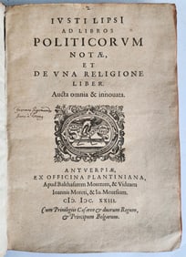 1623 ARISTOTLE ANTIQUE POLITICORUM VELLUM BOUND W/ MANUSCRIPT COVER